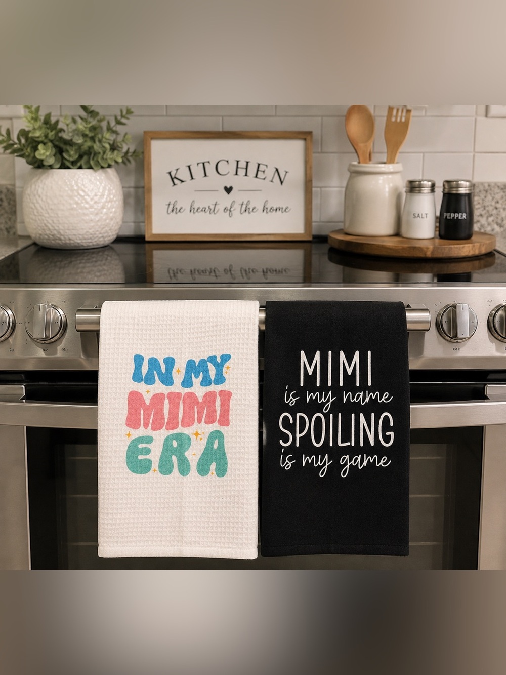 ✴️New✴️Mimi Kitchen Towels Set - Black & White